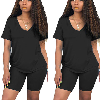 Damen Sportbekleidung Set V-Ausschnitt Elastisch Norvielle