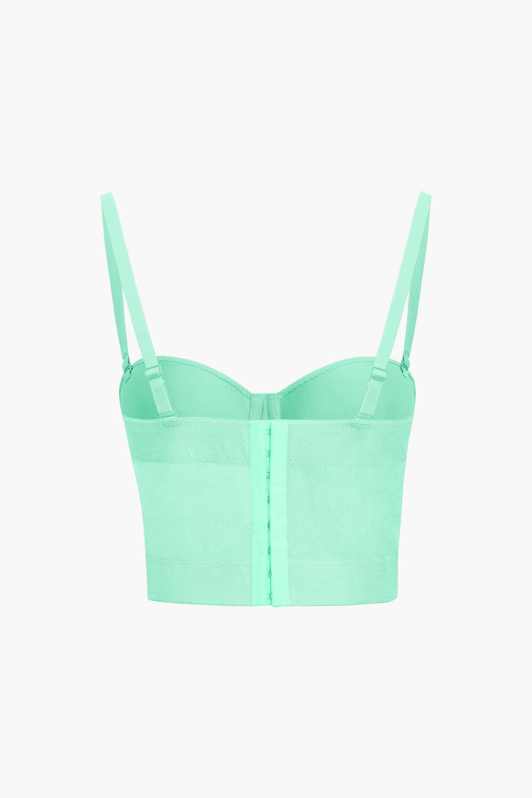 Damen Bustier- Figurbetonter Bügel-BH transparentes Mesh