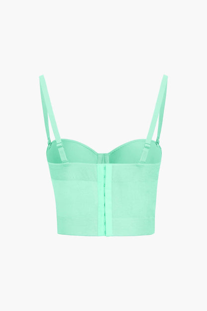 Damen Bustier- Figurbetonter Bügel-BH transparentes Mesh