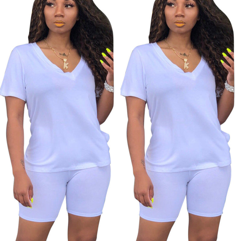 Damen Sportbekleidung Set V-Ausschnitt Elastisch Norvielle