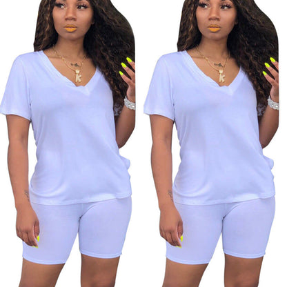 Damen Sportbekleidung Set V-Ausschnitt Elastisch Norvielle