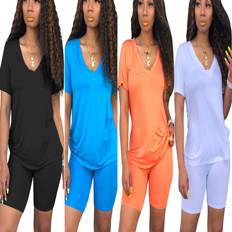 Damen Sportbekleidung Set V-Ausschnitt Elastisch Norvielle - Norvielle