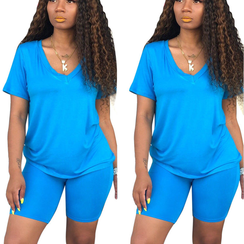Damen Sportbekleidung Set V-Ausschnitt Elastisch Norvielle