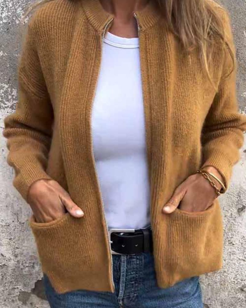 Damen Baumwollstrickcardigan