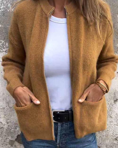 Damen Baumwollstrickcardigan