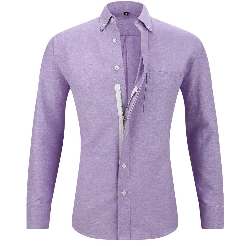 Herren Hemd Knitterfrei Weiss