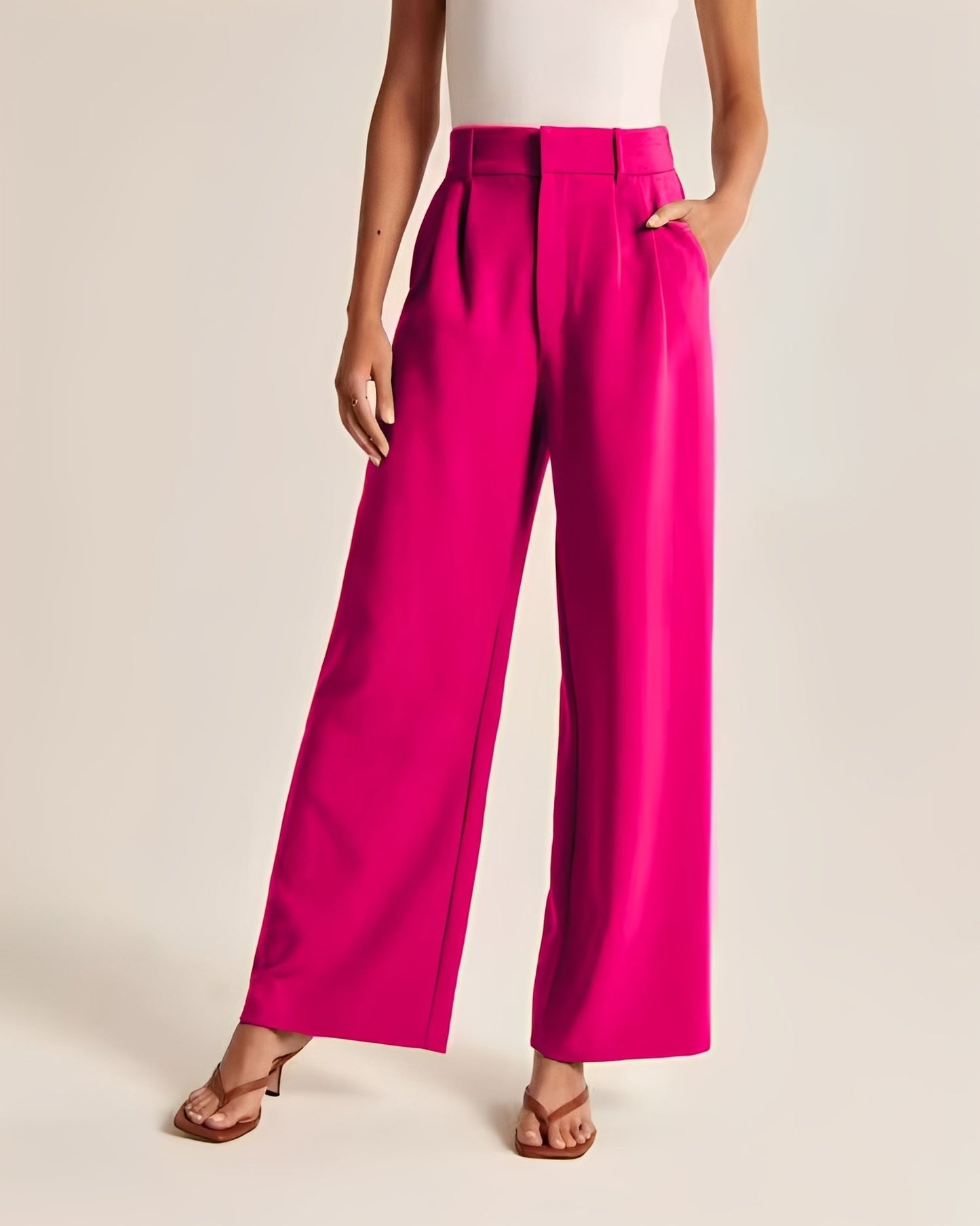 Damenhose Weites Bein Elegantes Design