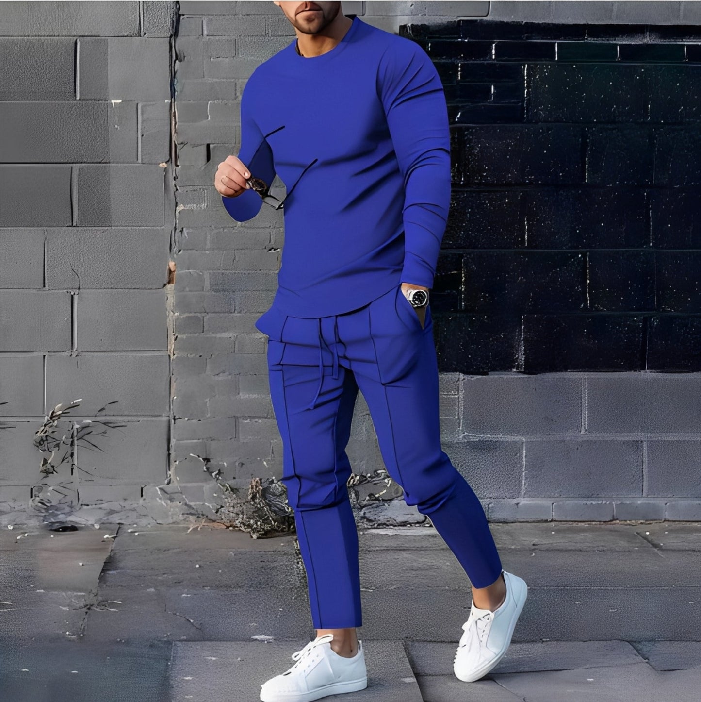 Herren Set Pullover und Hose Baumwolle Bequem