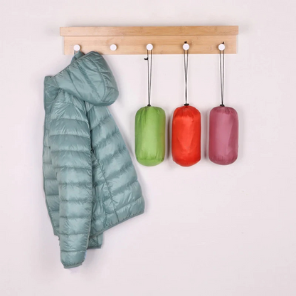 Damen Daunenjacke Mit Kapuze Reißverschluss