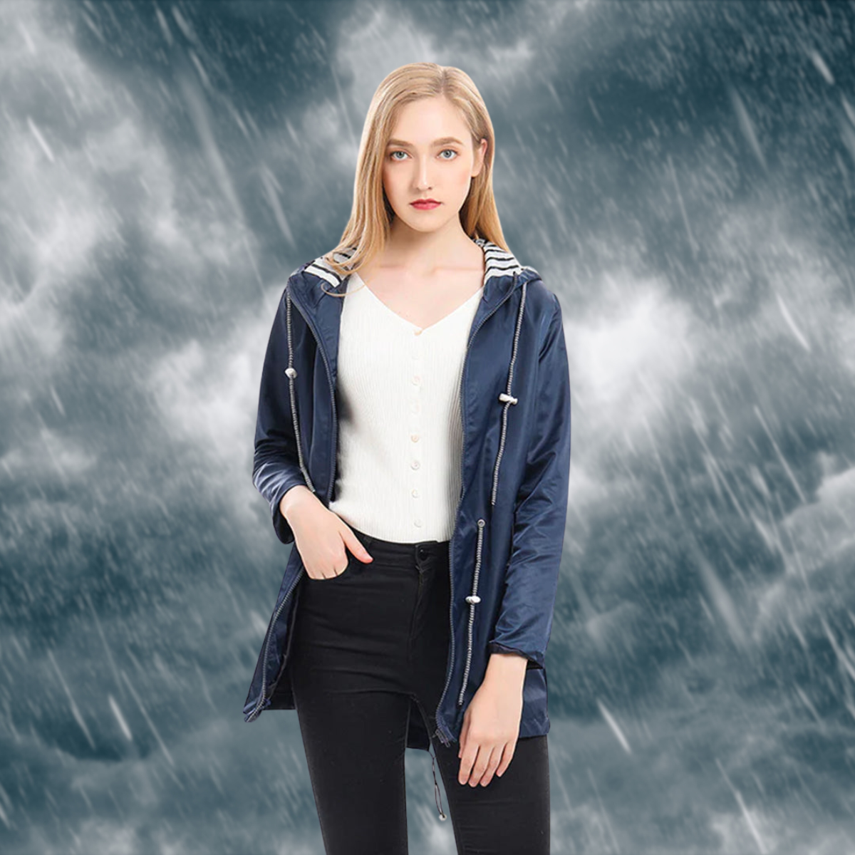 Damen Regenjacke Wasserdicht Norvielle