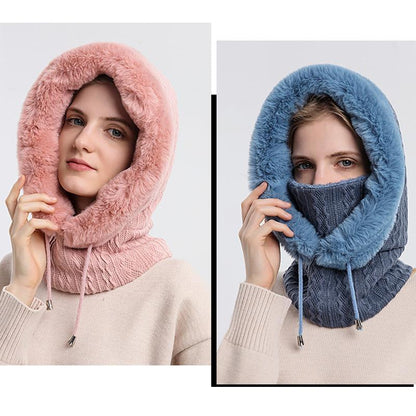 Kapuzenmütze Set Damen Warm Stilvoll