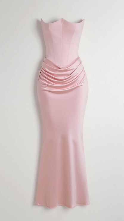 Damen Säulenmaxikleid Hochzeitsgästekleid Lang
