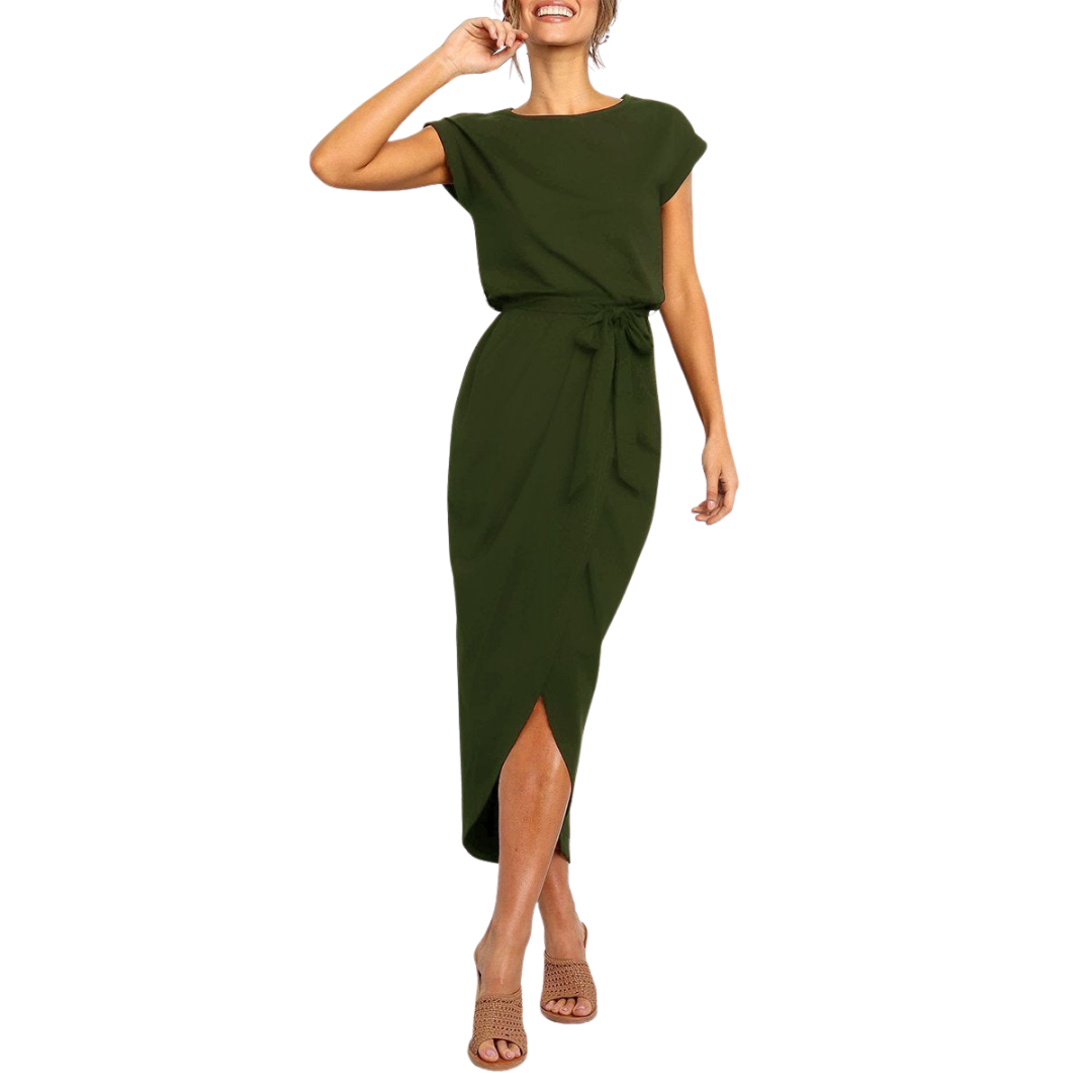 Cess Damen Midi-Kleid Lässig