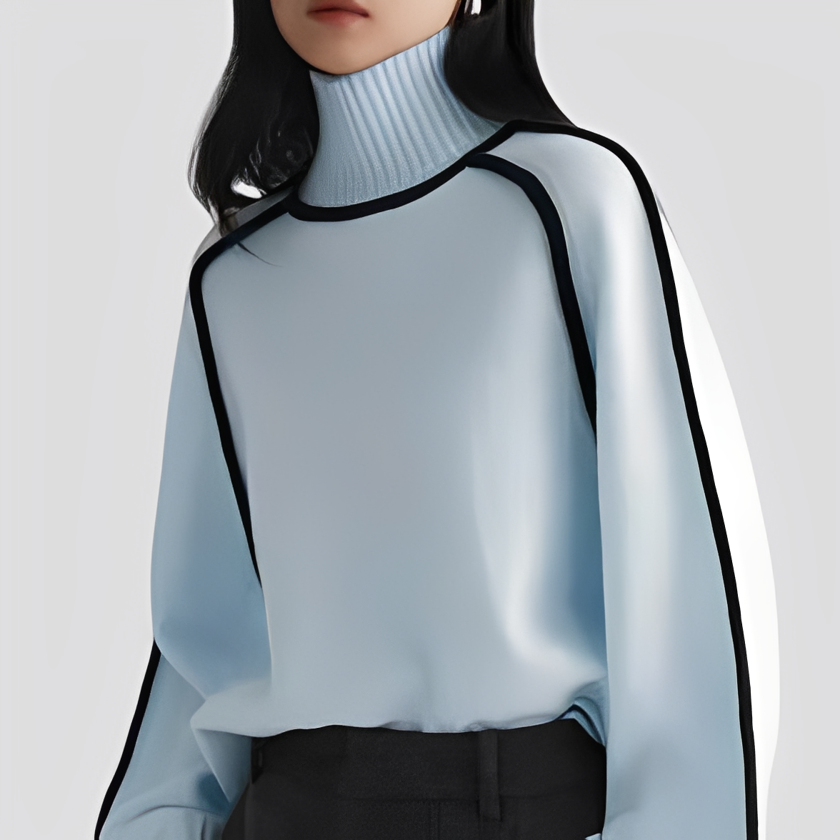 Damen Rollkragenpullover Entspannter Look