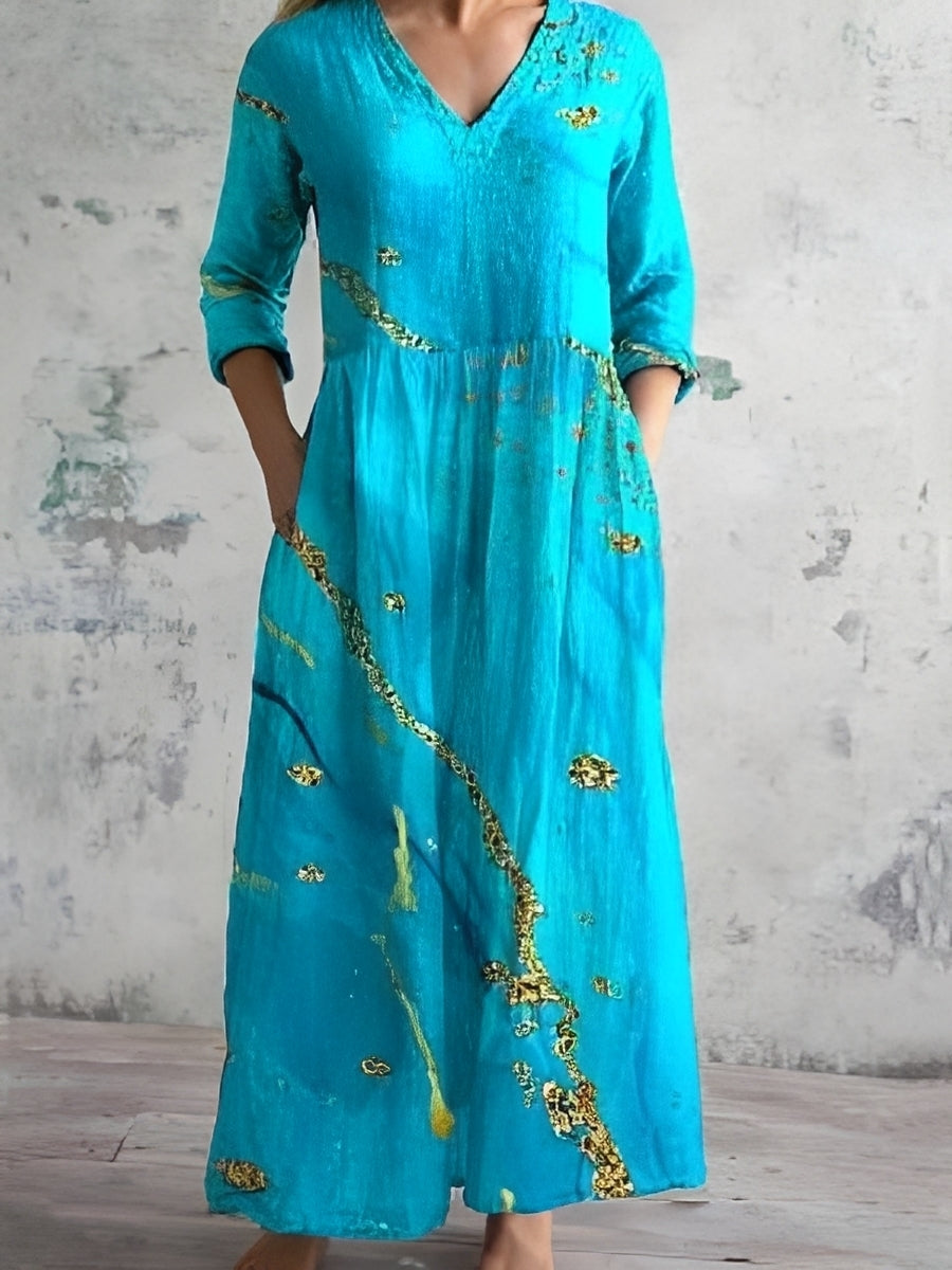 Damen Blumenkleid Lockeres Design