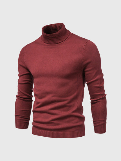 Herren Rollkragenpullover Baumwolle Elegantes Strickdesign