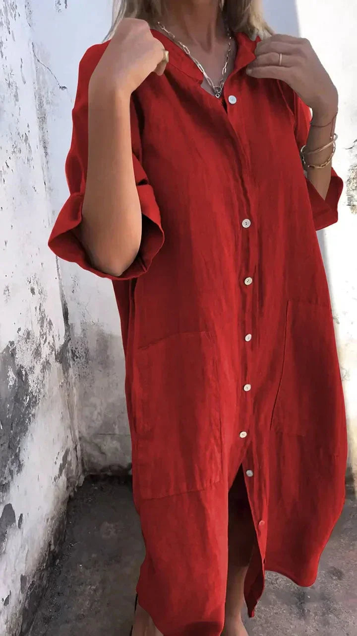 Leichtes Damen Windelkleid Bluse-Style