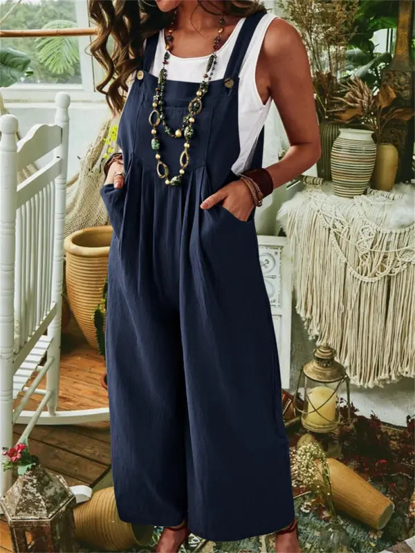 Damen Jumpsuit Ilze Leichter Stoff Pastellfarben