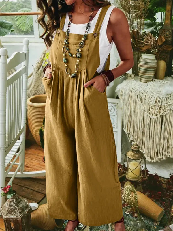 Damen Jumpsuit Ilze Leichter Stoff Pastellfarben