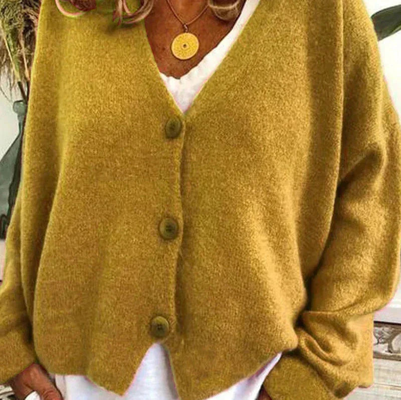 Damen Pullover Einfarbig Lockere Herbstmode