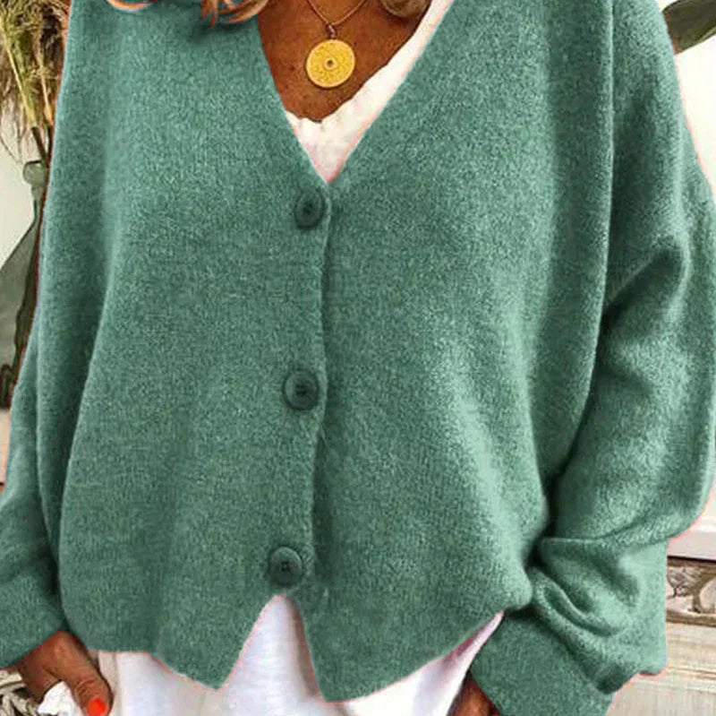 Damen Pullover Einfarbig Lockere Herbstmode