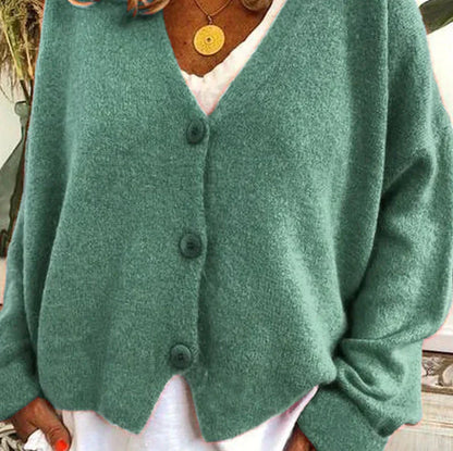 Damen Pullover Einfarbig Lockere Herbstmode