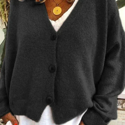 Damen Pullover Einfarbig Lockere Herbstmode