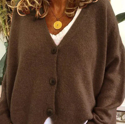Damen Pullover Einfarbig Lockere Herbstmode
