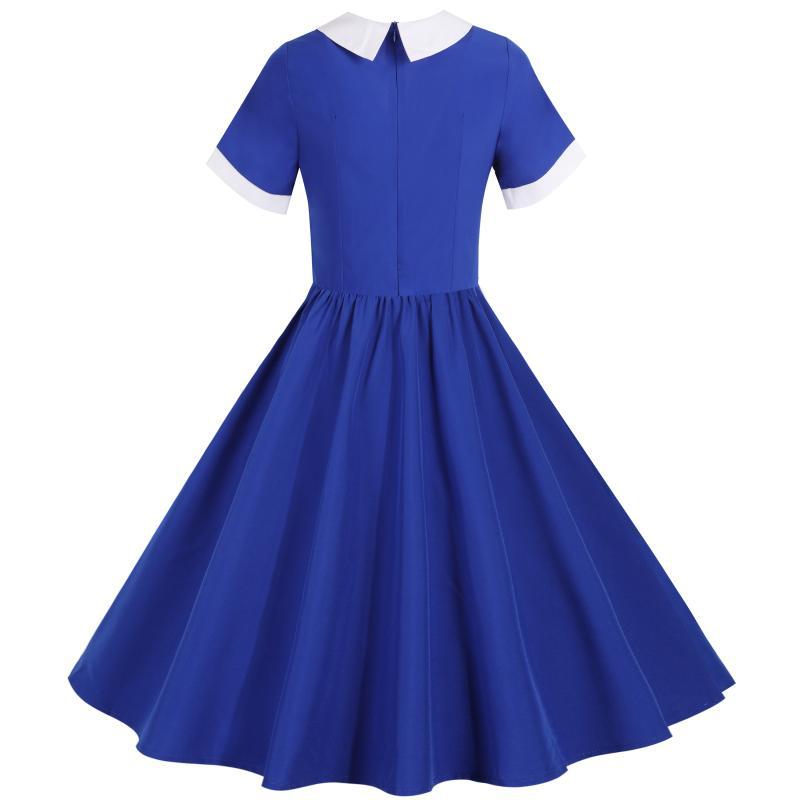 Damen Swingkleid V-Ausschnitt Tailliert Norvielle