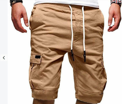 Herren Cargo-Shorts Sommer Leicht Beige