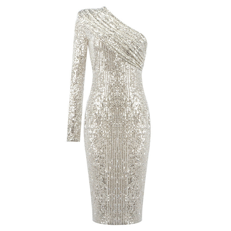 Norvielle Damen Abendkleid Gewickelte Brust