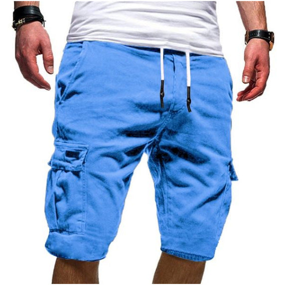 Herren Cargo-Shorts Sommer Leicht Beige