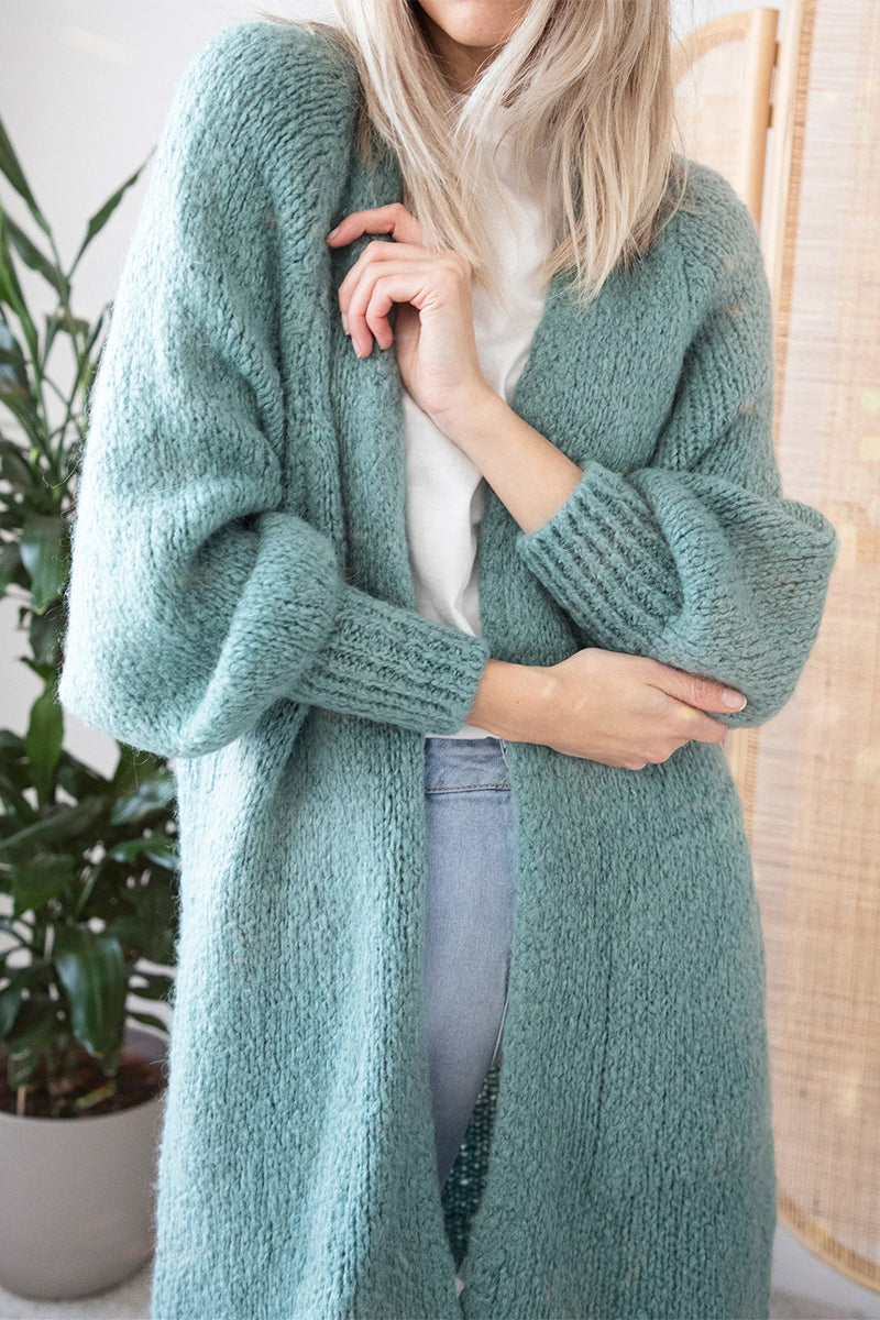 Norvielle Damen Offene Strickjacke