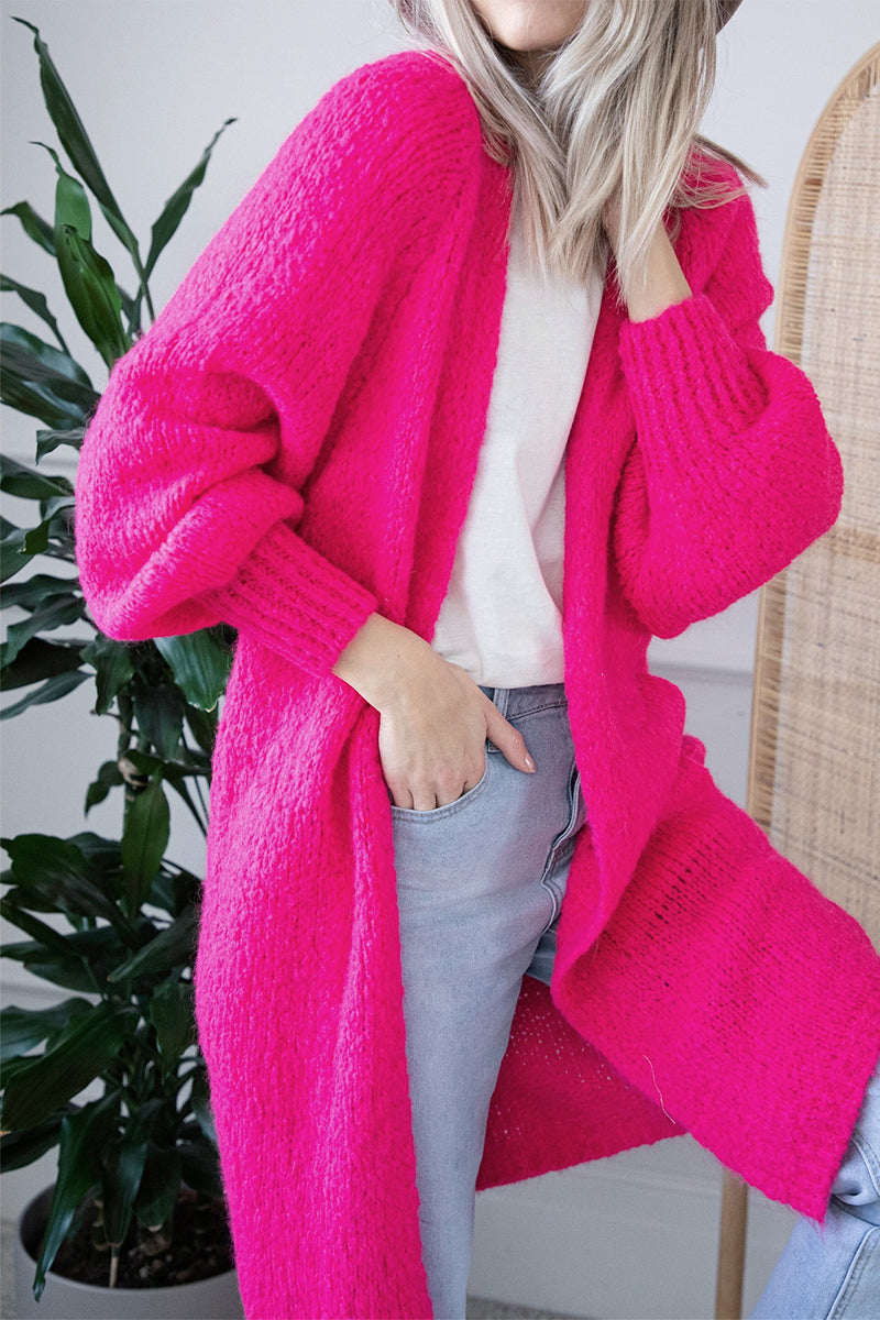 Norvielle Damen Offene Strickjacke