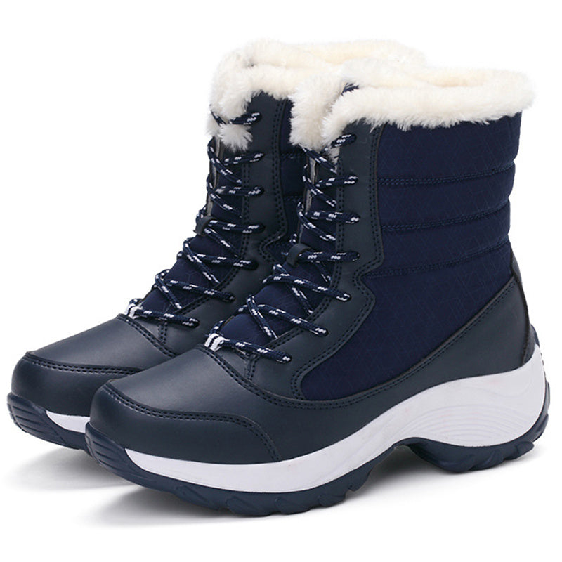Damen Winterstiefel Runde Kappe Warmes Fleece
