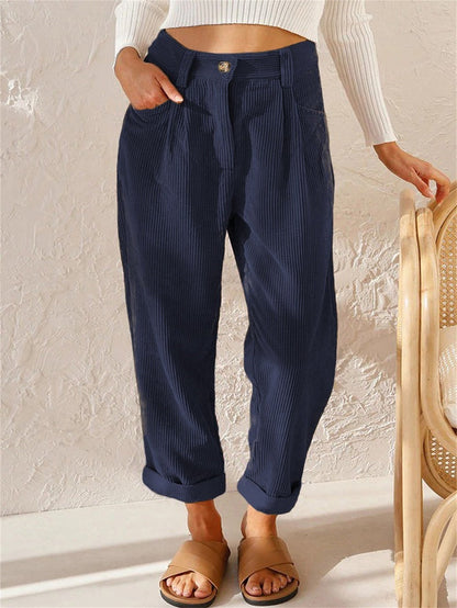 Damen Stoffhose Gerades Bein Elegant