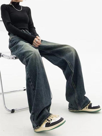 Herren Vintage Baggy Jeans Dunkel Gewaschen