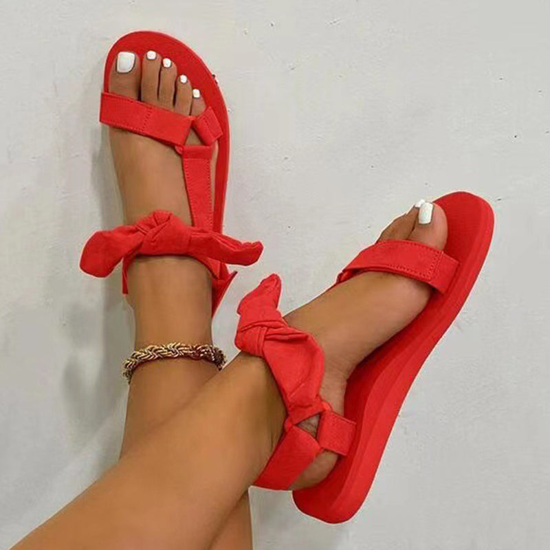 Norvielle Damen Sandalen mit Bogen Offene Schuhe