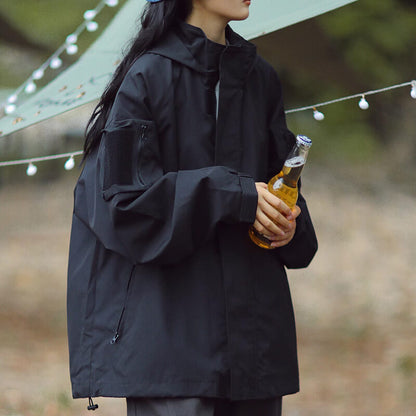 Damenjacke Wind- und Wasserabweisend Funktionsjacke Schwarz - Norvielle