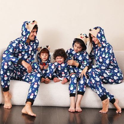 Weihnachtspajamas Schneemann Einteiler Familie