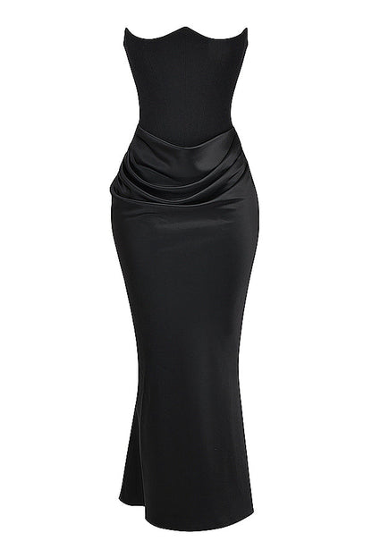 Trägerloses Maxi-Kleid Korsett-Dress