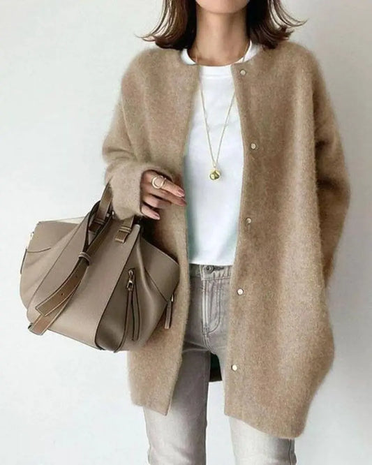 Wolle Mohair Herrenweste Braun - Norvielle