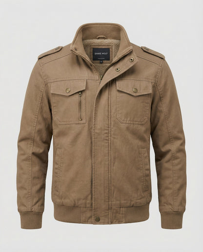 Militärjacke Herren Tough Norvielle Olivgrün