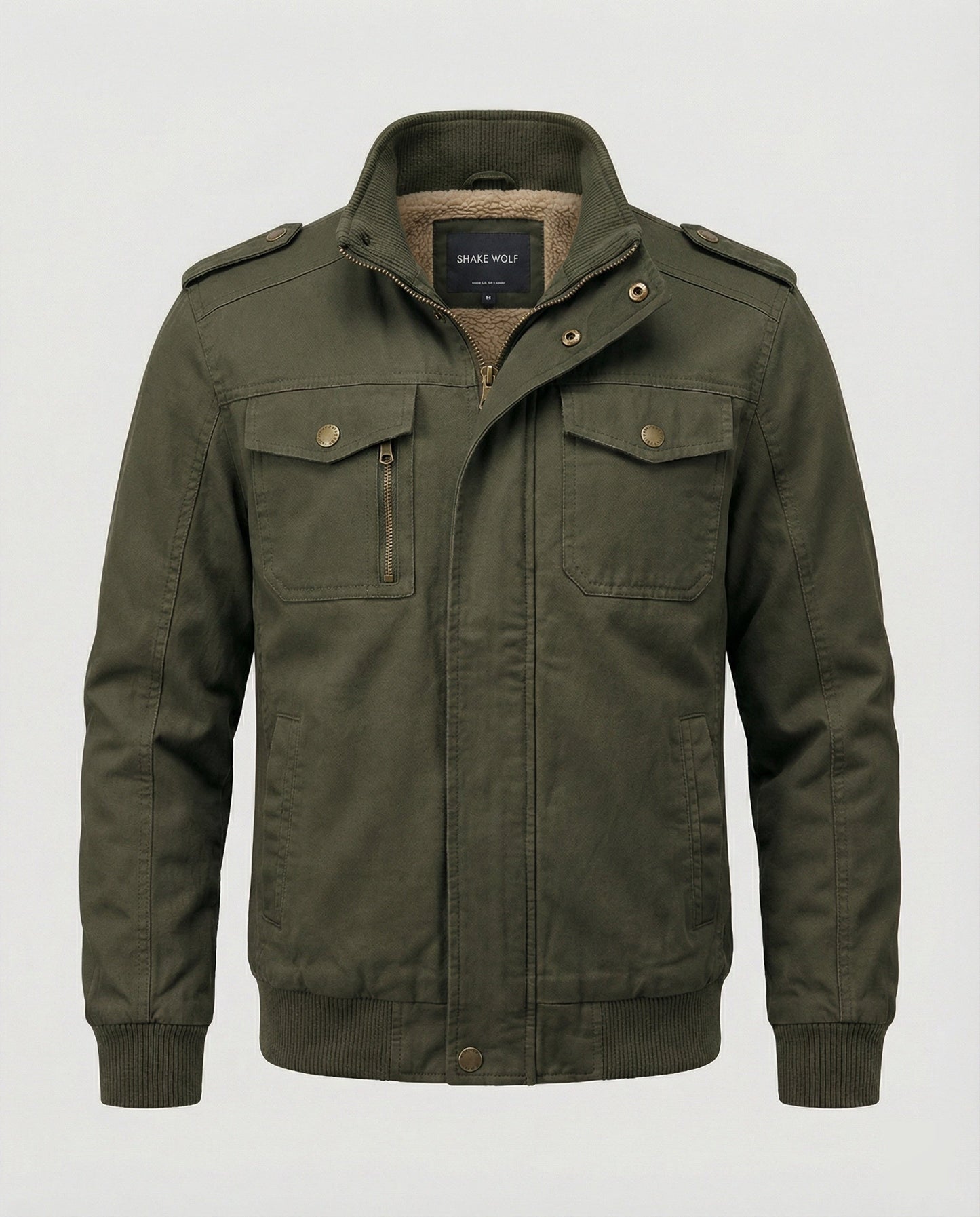 Militärjacke Herren Tough Norvielle Olivgrün