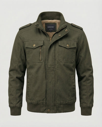 Militärjacke Herren Tough Norvielle Olivgrün