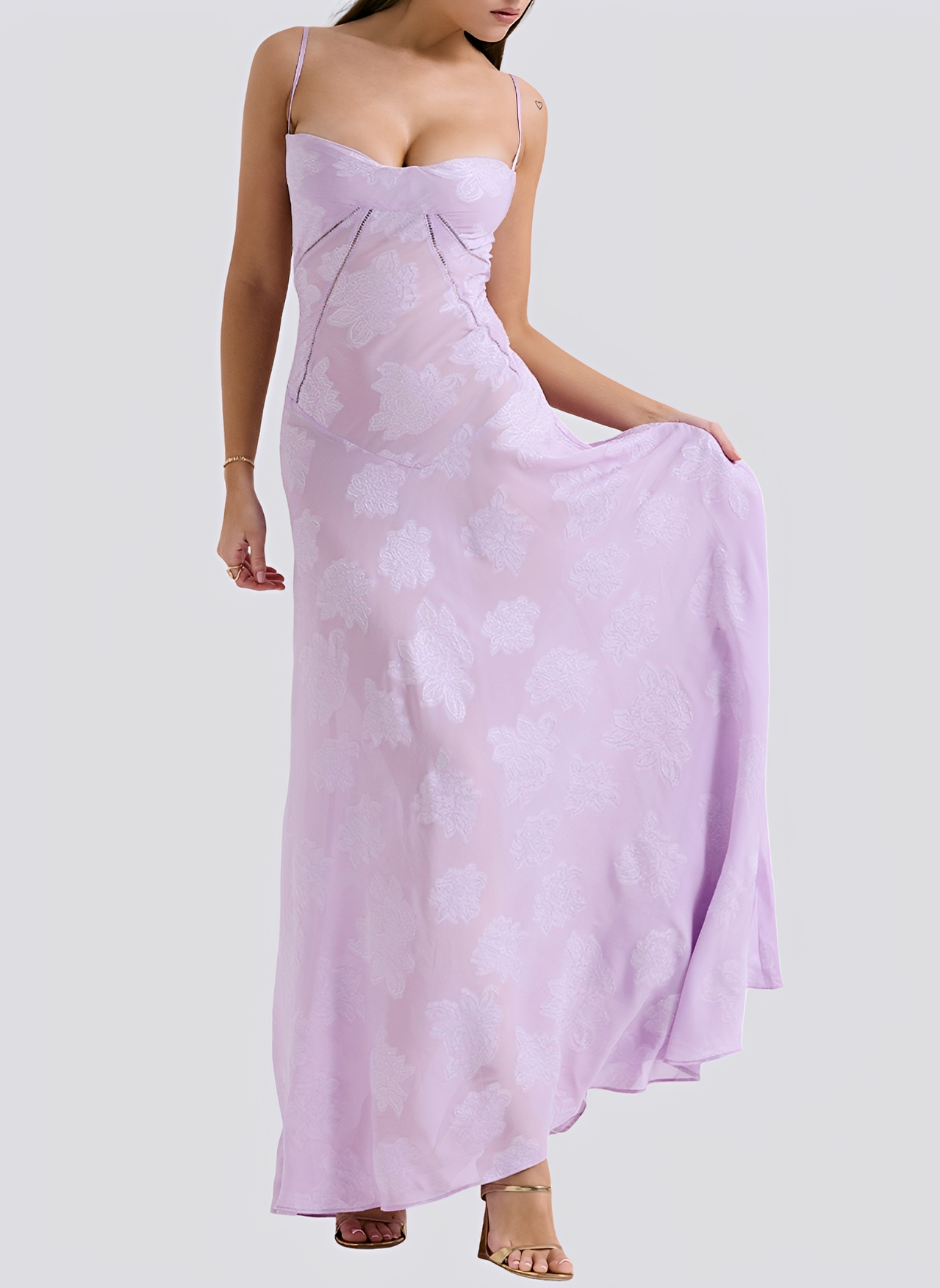 Damen Maxikleid Elegantes Schmal Geschnitten