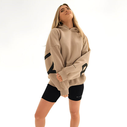 Damen Kapuzenpullover Dicker Print Pullover - Norvielle