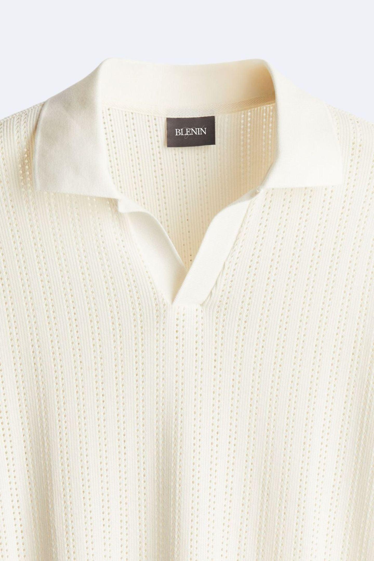 Herren Poloshirt Gestrickt Elegantes Design