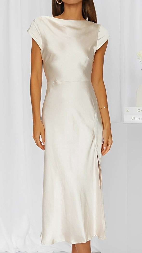 Damen Midikleid Flügelärmel Elegantes Design - Norvielle