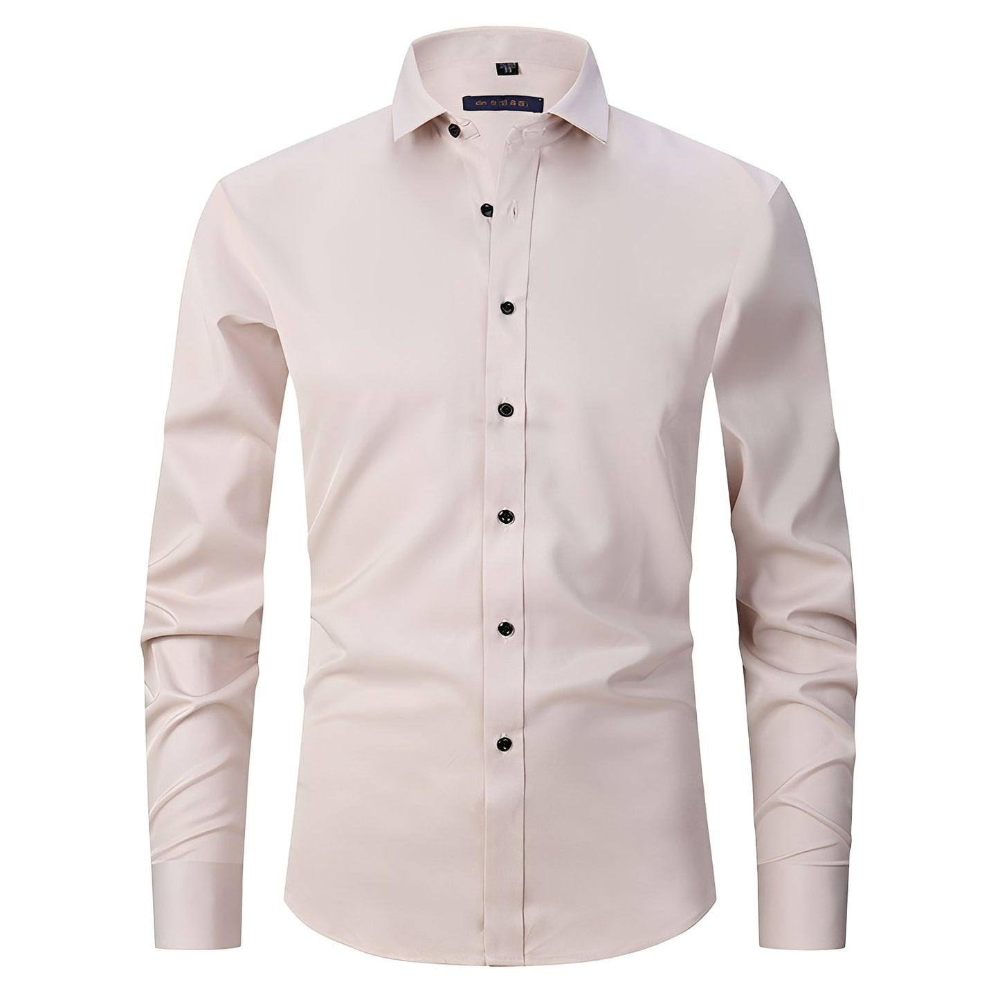 Herren Langarmhemd Modern Slim Fit Baumwolle Weiß - Norvielle